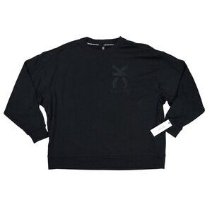 Calvin Klein CK Embroidered Crew Neck Women's Sweatshirt NWT Black